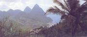 The twin Pitons of St. Lucia