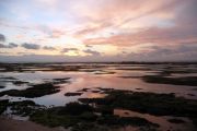 Well into the sunset at Ujung Genteng beach