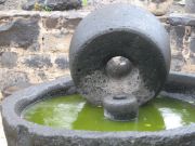 Ancient olive oil press at Capernaum