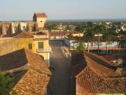 View from the Bell tower at Iglesia y Convento de San Francisco of central Trinidad