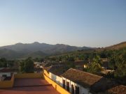 View of the mountains from Iglesia y Convento de San Francisco's bell tower