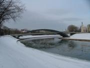 The river passing through Vilnius, complete with ice-floes
