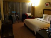 Room 912 at the Hilton Warsaw Hotel, standard kingsize bed room.