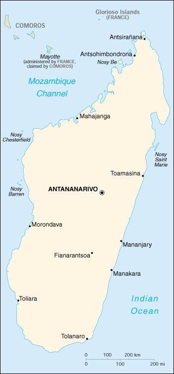 Map of Madagascar