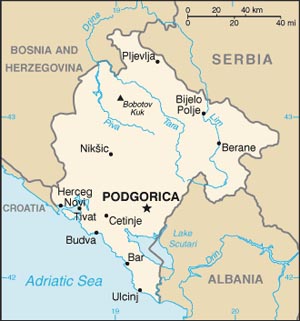 Map of Montenegro