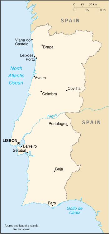 Map of Portugal