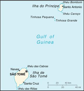 Map of Sao Tome and Principe