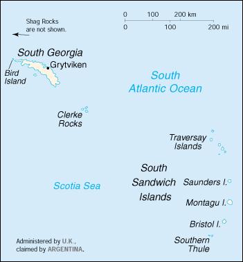 Map of South Georgia and the South Sandwi