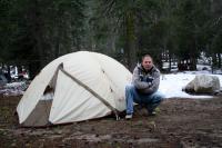 Sleeping next to snow! Sequoia National Park