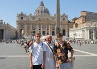 Guiding my grandsons through Rome.