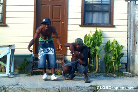 Postcard Saint John (AG) - Local Antiguan Guys