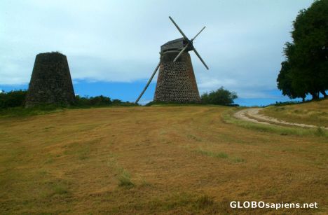 Postcard Betty's Hope (AG) - Windmills