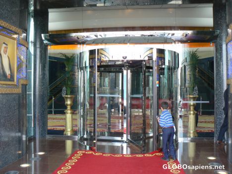 Postcard Revolving doors - the entrance