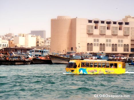 Postcard Bus journey in the Dubai Creek
