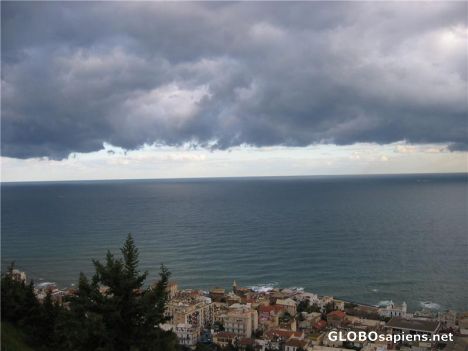 Postcard Blue Sky, Blue Sea at Algiers