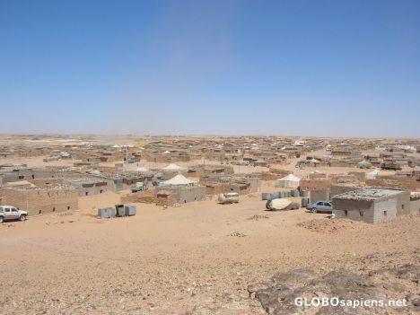 Postcard Panoramic view of the encampment 27 de Febrero