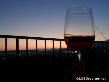 Postcard sundowners in the andes