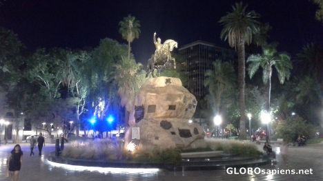 Postcard Mendoza in the evening