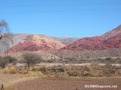 Postcard desert rainbow