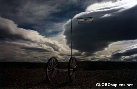 Postcard The Flag Somewhere in Patagonia