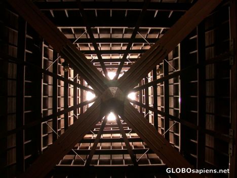 Postcard chapel's tower from inside