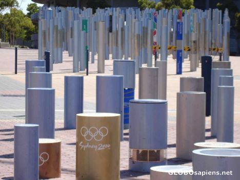 Postcard Metal Cylinder Rods with inscriptions
