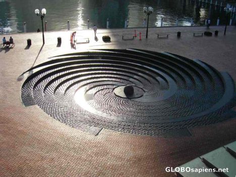 Postcard darling harbour water feature