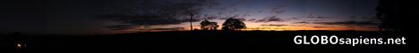 Postcard sunset panorama somewhere in middle of nowhere
