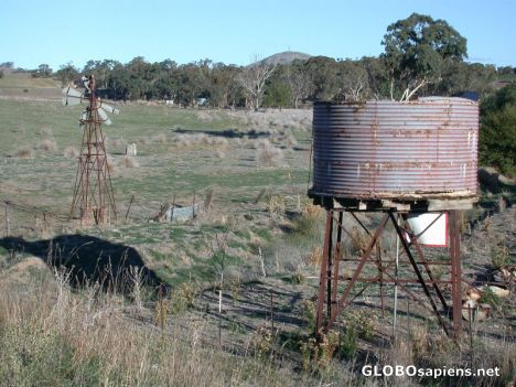 Postcard old watertank