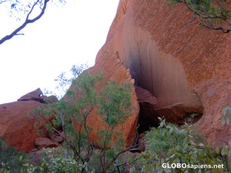Postcard AUSTRALIE -  AYERS ROCK EROSION