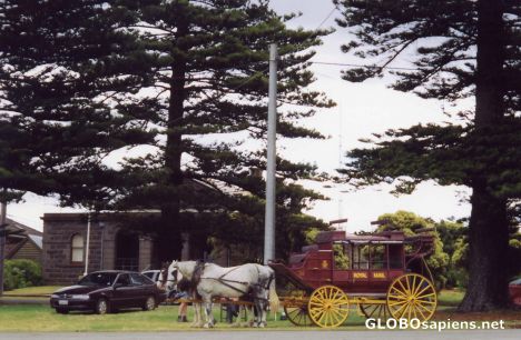 Postcard Modern and Old Transportation
