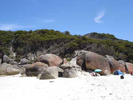 Postcard Rocks on Squeaky Beach