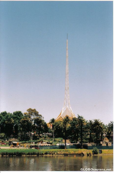 Postcard Melbourne Arts Centre Spire