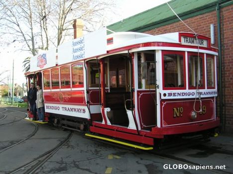 Postcard Tram in Bendigo