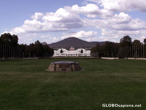 Postcard View to Old Parliament House & the War Memorial