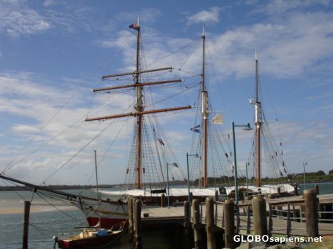 Postcard Ship Docked at Port Macquarie Jetty