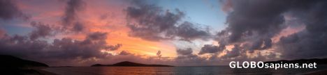 Postcard sunrise panorama