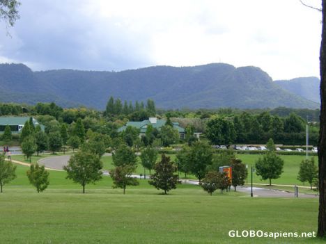 Postcard Hunter Valley Fields and Mountainous Landscapes