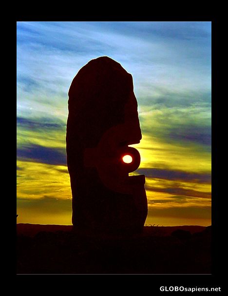 Postcard Outback sunset over Broken Hill's sculpture park