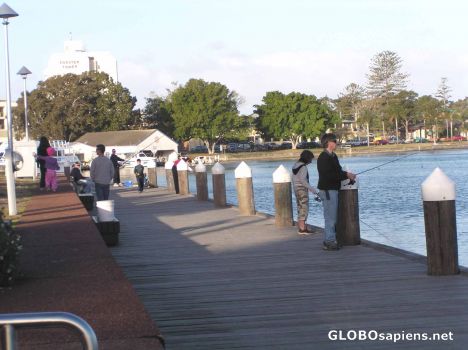 Postcard Fishing from the pier