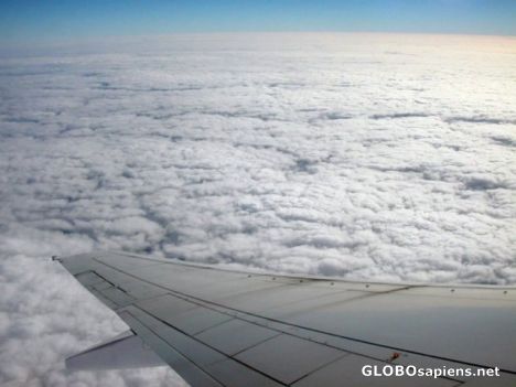 Postcard somewhere in the air