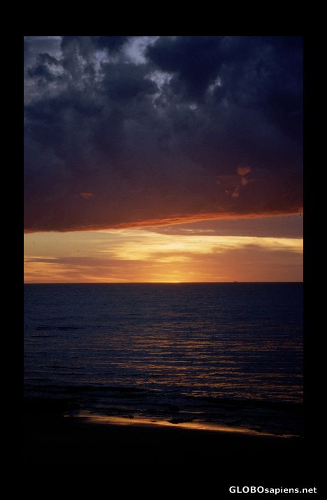 Postcard sunset or a sunrise