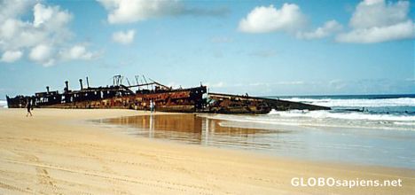 Postcard Maheno Ship Wrack