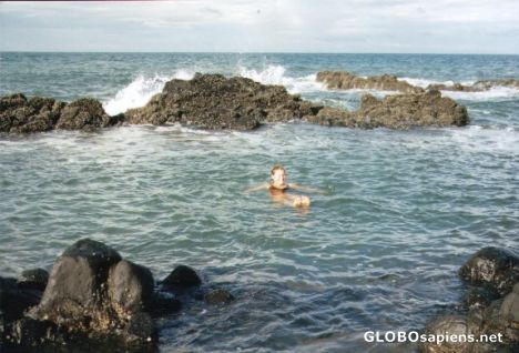 Postcard me and the rockpool