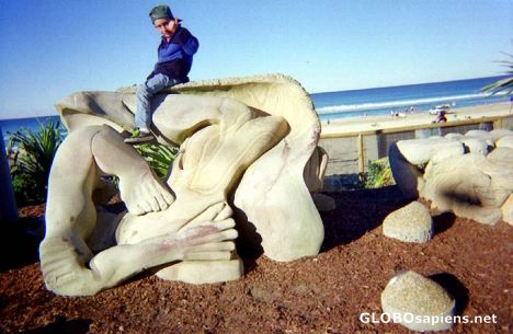 Postcard Unusual sculpture