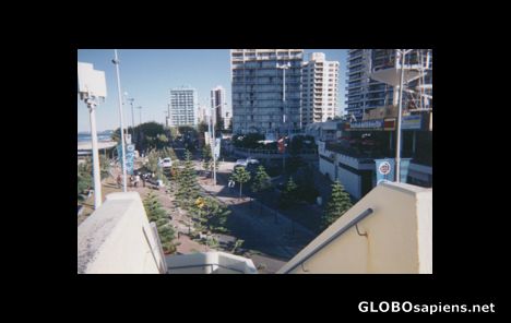 Postcard view of city center and beach, Surfer's Paradise