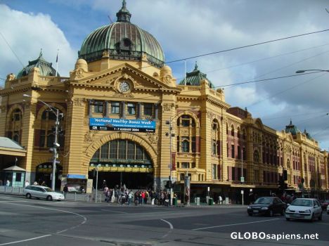 Postcard Melbourne Train Station
