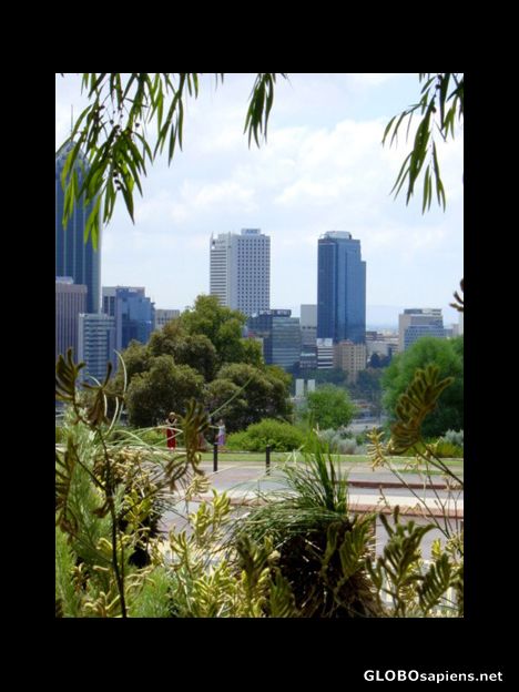 Postcard Perth overview from Kings Park