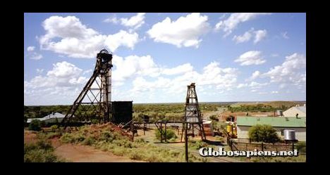 Postcard Former gold mine