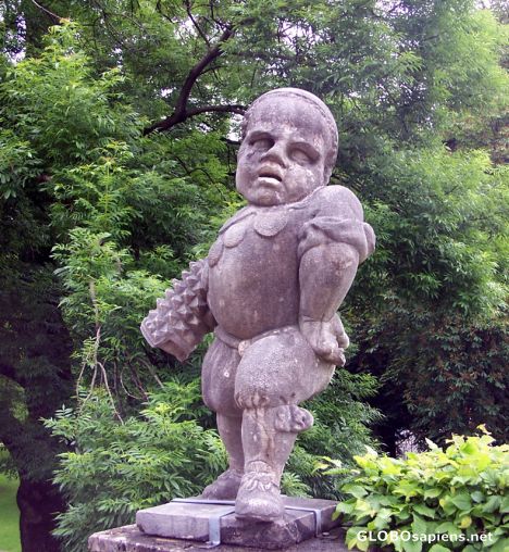 Postcard A dwarf from the Dwaft Garden at Mirabell Palace